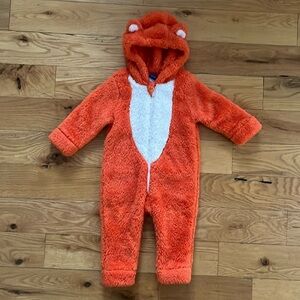Old Navy fox one piece with hood, 12-18M